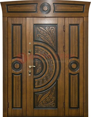 Парадная входная дверь с виноритом и узором ДВТ-194 В Ижевске