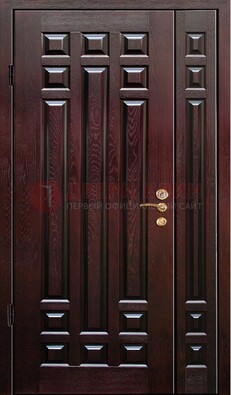Коричневая металлическая дверь с виноритом ДВТ-20 В Ижевске
