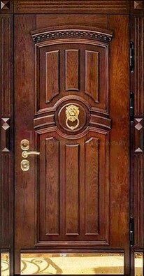 Входная дверь с виноритом в коричневом цвете ДВТ-236 В Ижевске