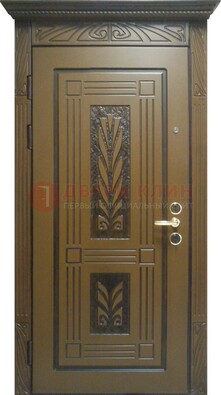 Металлическая дверь с виноритом и узором ДВТ-256 В Ижевске