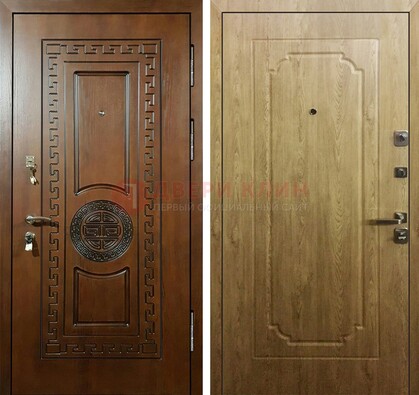 Коричневая железная дверь с виноритом ДВТ-44 В Ижевске