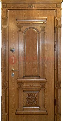 Коричневая железная дверь с виноритом Золотой дуб ДВТ-67 В Ижевске