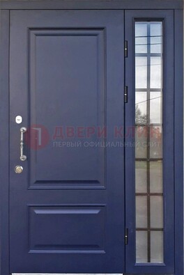 Синяя дверь с виноритом и стеклянными вставками  ДВТ-79 В Ижевске