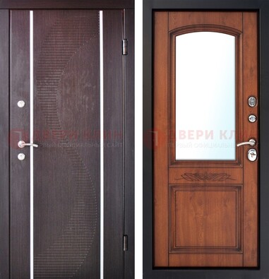 Входная дверь с МДФ и МДФ внутри с зеркалом ДЗ-88 В Ижевске