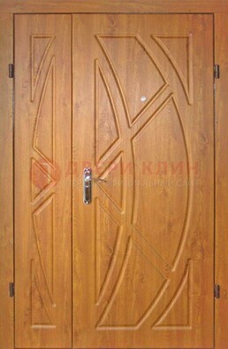 Полуторная металлическая дверь с МДФ золотой дуб ПЛ-17 В Ижевске