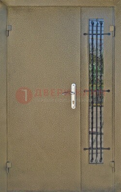 Тамбурная дверь Порошок со стеклом и ковкой ПЛ-20 В Ижевске